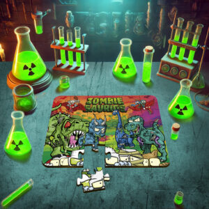 Rompecerebros II 24 piezas – «Zombie saurios»